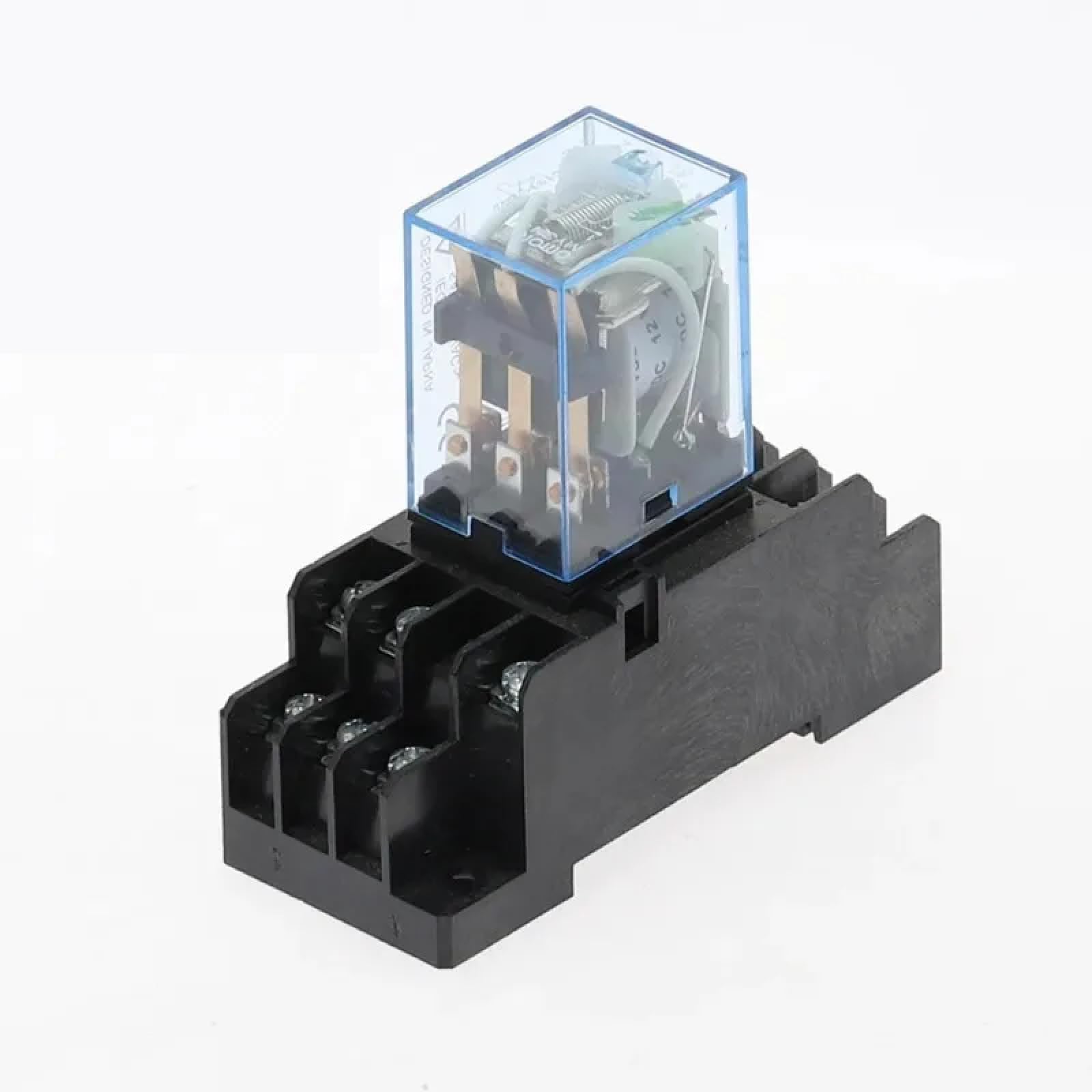 MY3 HH53P Power Relay 11-Pin 3NO 3NC with Socket Base, 5A Coil Relay with LED Indicator, AC/DC 12V/24V/36V/110V/220V, CE Certified (AC 110V)