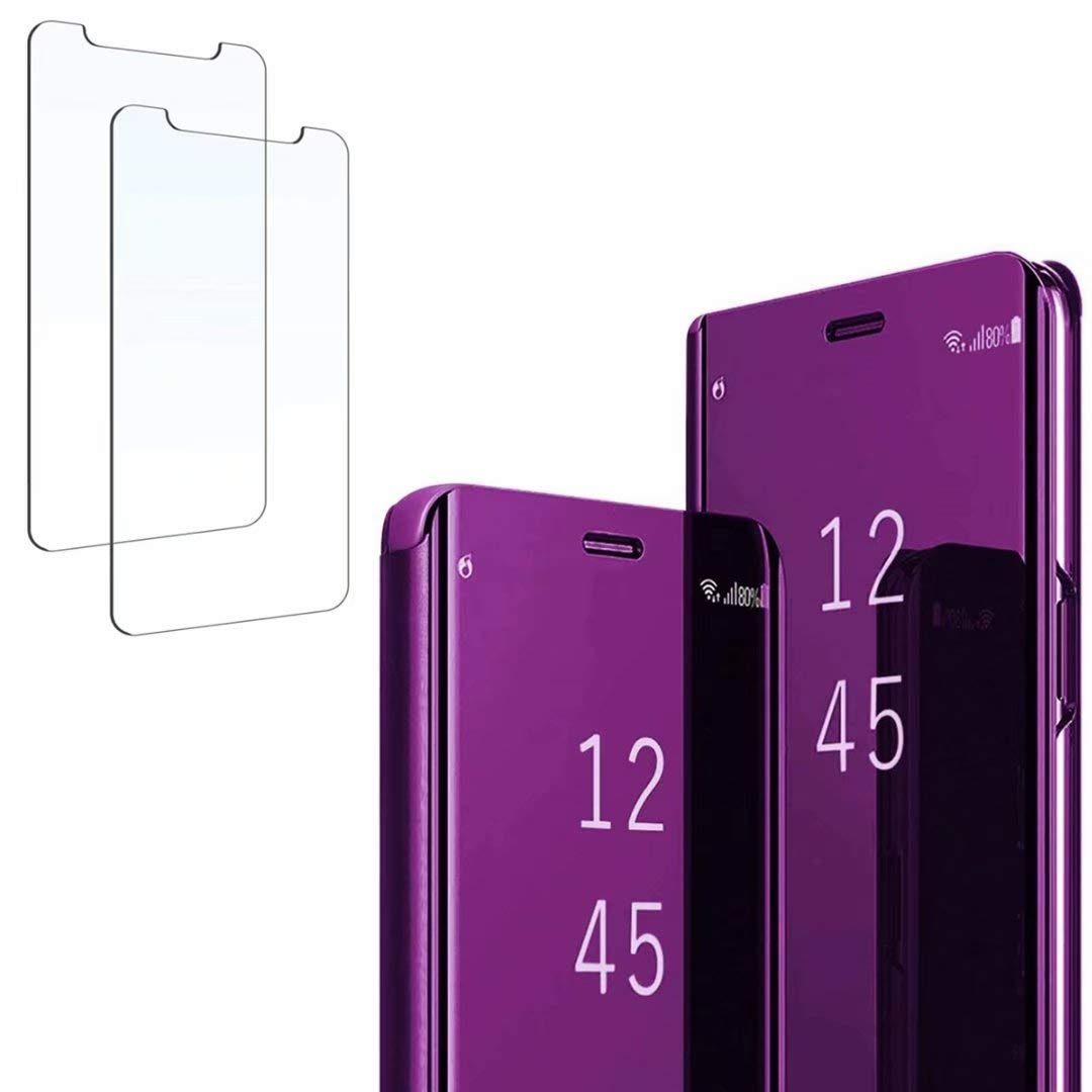 Dalchen For Samsung Galaxy J6 2018 Mirror Flip Case Kickstand