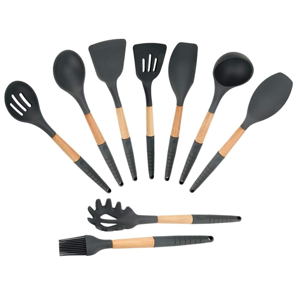 Juego de espátula de silicona antiadherente para hornear, utensilio de cocina resistente al calor, flexible, duradero, moldeado de una sola pieza, fácil de limpiar, apto