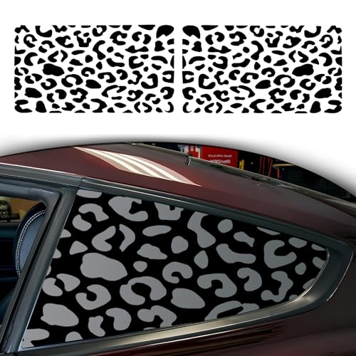 Image of Rear Quarter Window Leopard Cheetah Decal for Car SUV Trucks