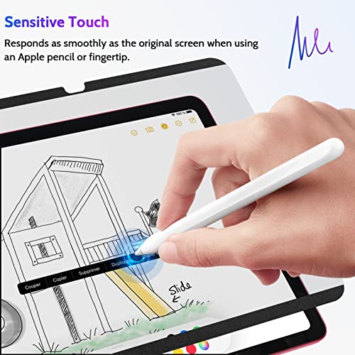 Image of Peslv Magnetic Privacy Screen Protector for iPad 10th 2022 10.9 inch & iPad 11th A16 2025 11 inch, Removable Anti Blue Light Glare Spy Private Filter, High Sensitive Bubble-Free Black Security Screen