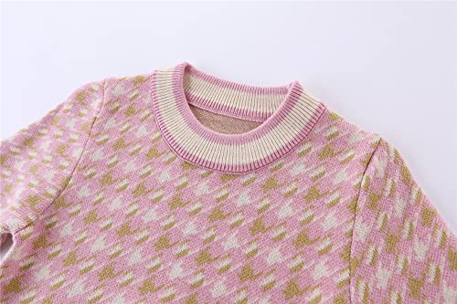 Mud Kingdom Vestido Suéter De Malha Para Meninas Pequenas Casual Manga Comprida Fofo Azul 2T