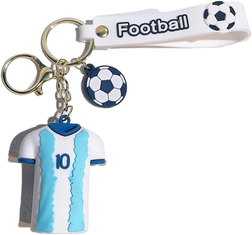 KCKEYS Jersey keychain Soccer Ball Key Chain, Football World Cup Key Chains Pendant, Man's Sports Ball KeyChains