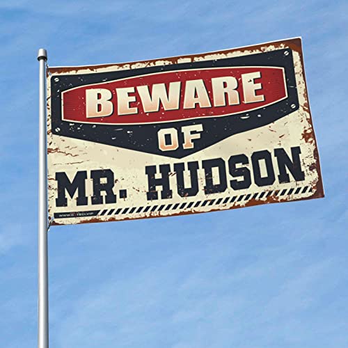 Man Cabe Decor Beware Of Mr. Hudson�t���b�O �x�r�[�ۈ牀�����t���b�O �������p(120X180cm)