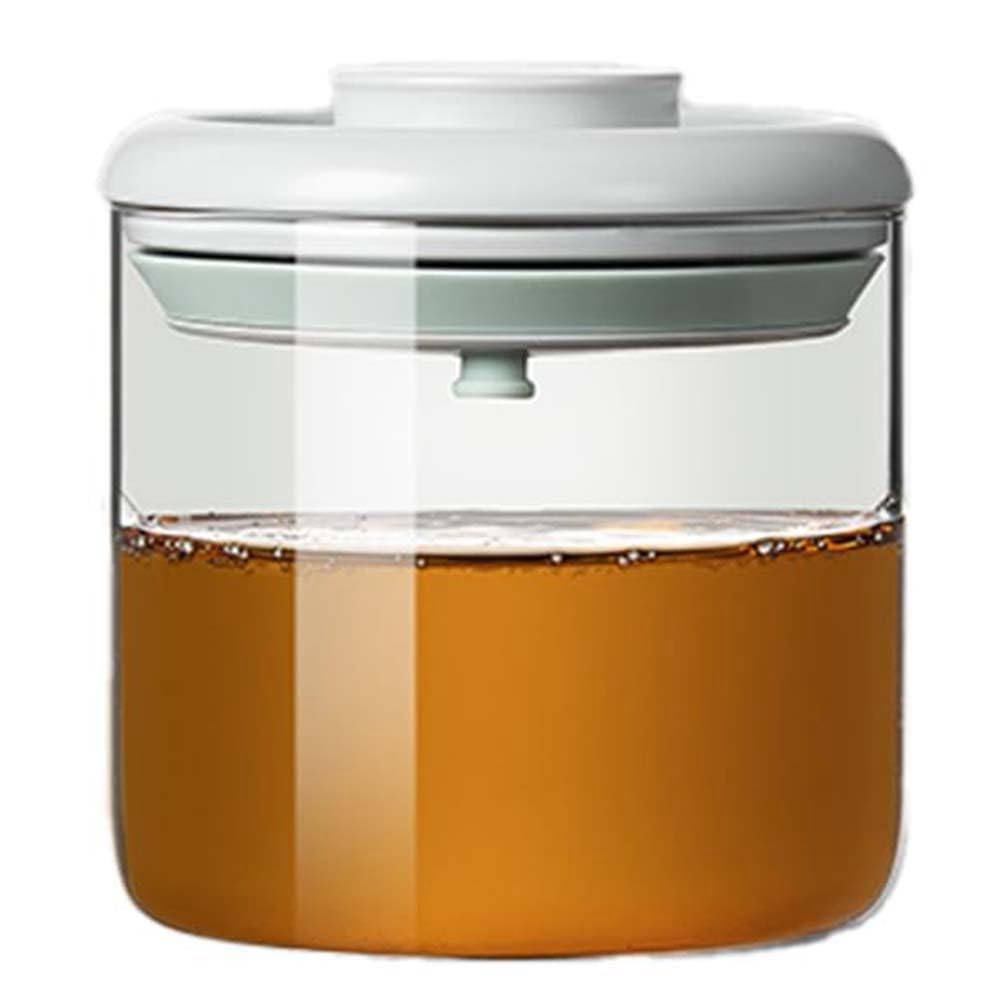 CTRLZS Honey Pot with Dipper and Lid Airtight Clear Honey Container for Home Kitchen,Store Honey and Syrup,Easy to Clean