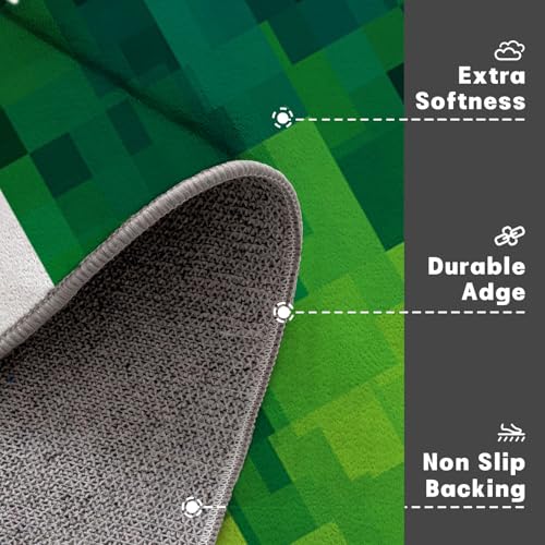 Paillasson style abstrait grand format tapis de sol vert de salon - 6