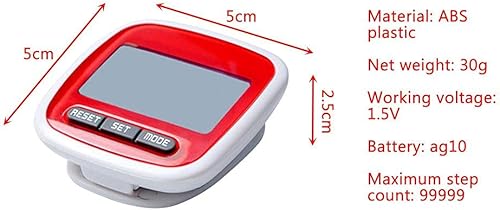 Miniatura 8 de WBTY Podómetro simple Pantalla LCD 3D Contador de pasos para caminar Podómetro Correr Pasómetro Contador Pasómetro con Clip