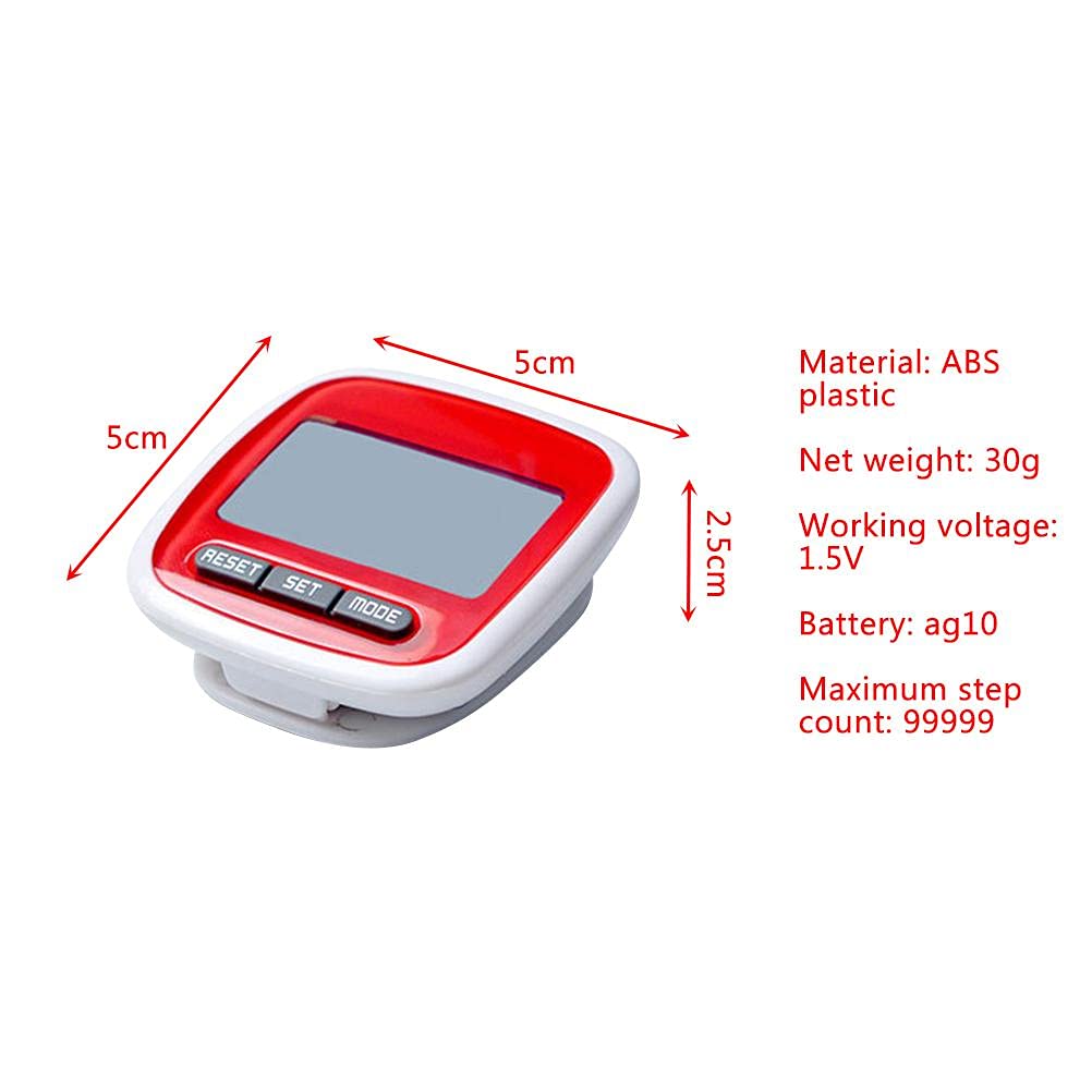 Podomètre de Marche, Compteur de Pas avec Capteur 3D, Distance Calorique et Réglage du Poids pour la Course à Pied, Le Fitness, la Randonnée