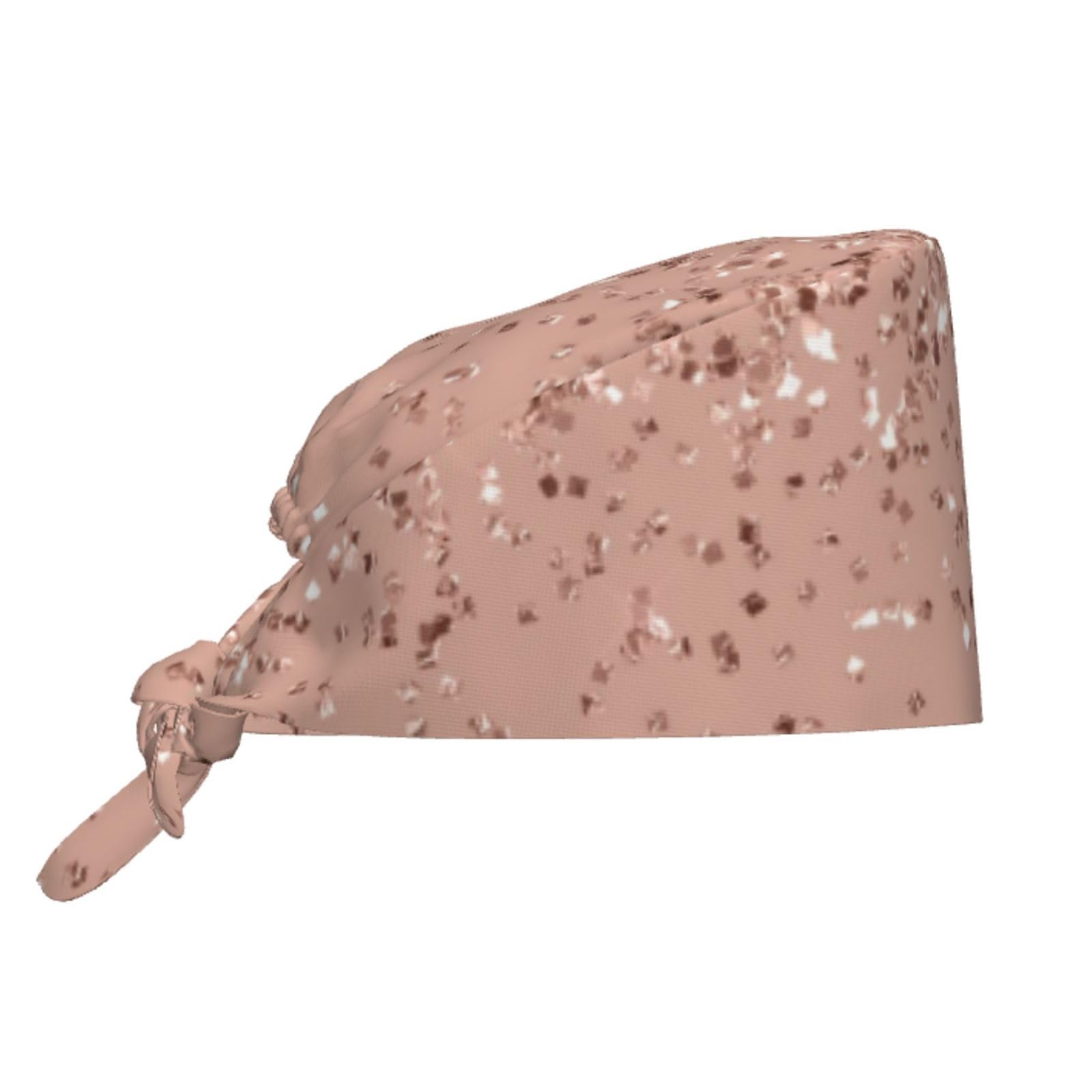 Cute Pug Dog Print Working Cap Scrub Cap with Sweatband,Adjustable Fashion Bandage Tie Back Hat Headwear for Women Men