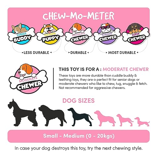 Image of BarkButler x Fofos Sealife Sea Mew Plush Dog Toy, Multicolor|X-Small - Medium (0-20kgs)|Reinforced Seams|Enhanced Durability|Squeaker Inside|for All Dogs Breeds|Chew, Tug, Play