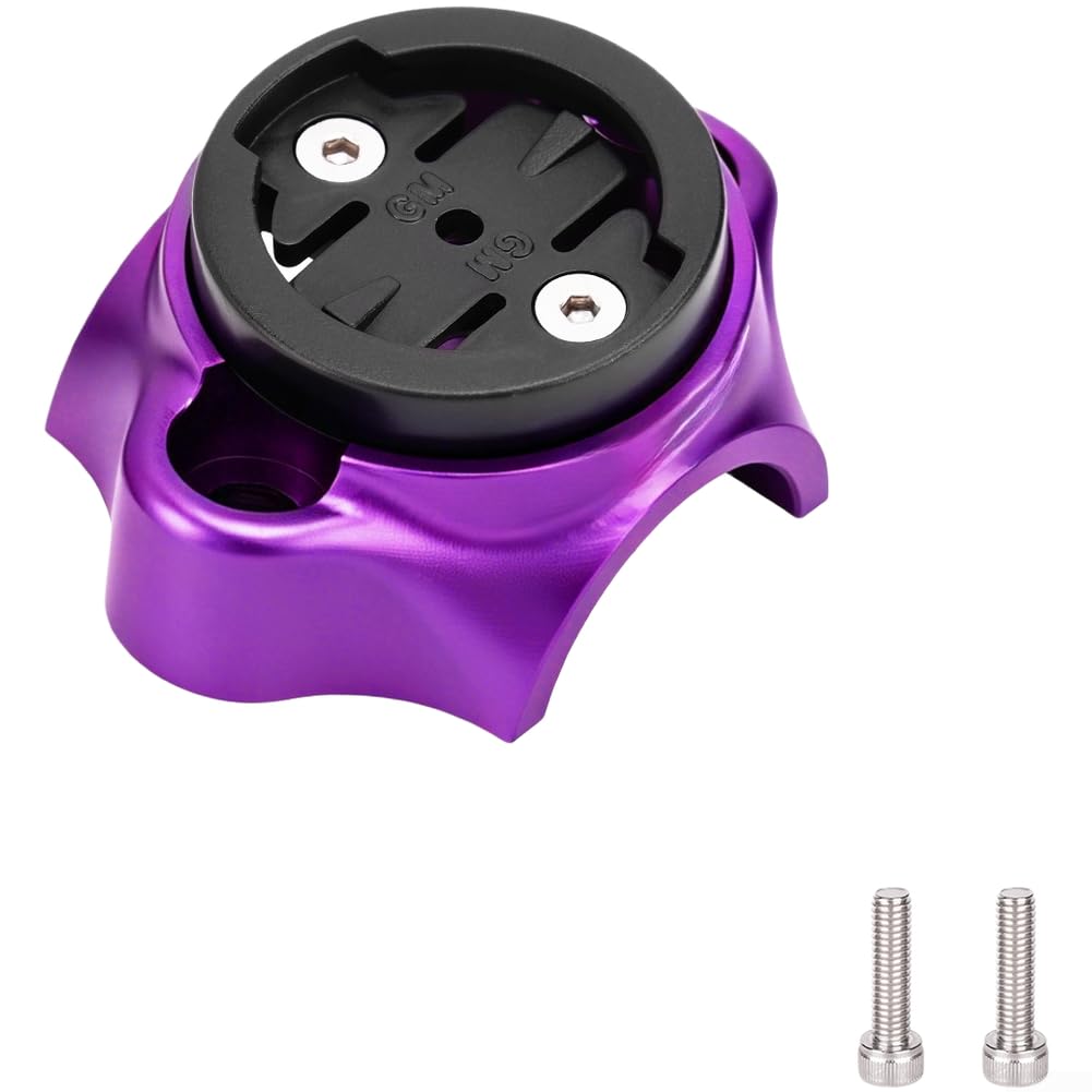 Soporte de computadora para bicicleta Neo Dual Bolt soporte tubo de cabeza aluminio CNC morado
