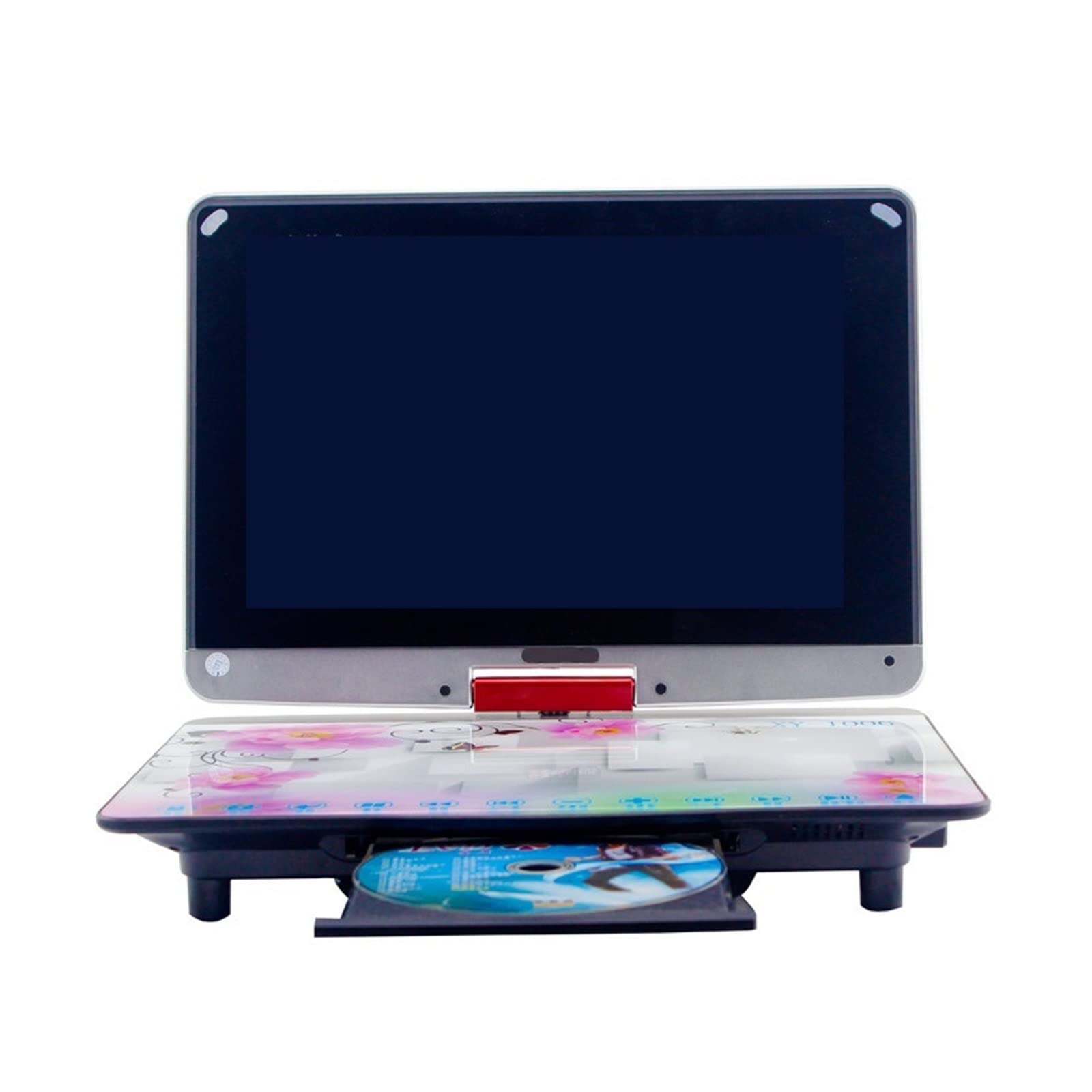 Lecteur DVD Portable, Plein Format Multifonction Portable Home Lecteur DVD TV Support USB Port Carte SD Lecture Et Pivotant HD Écran Tactile Lecteur CD/DVD/MP3/MP4 Portable