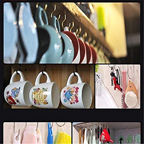 Hooks for Hanging - 100 Pack 1-1/4 Inch Black Cup Hooks with Vinyl Coated Steel, Heavy Duty Screw-in Hooks for Wall & Ceiling (Indoor/Outdoor) by SuperLi - Used condition - Image 8