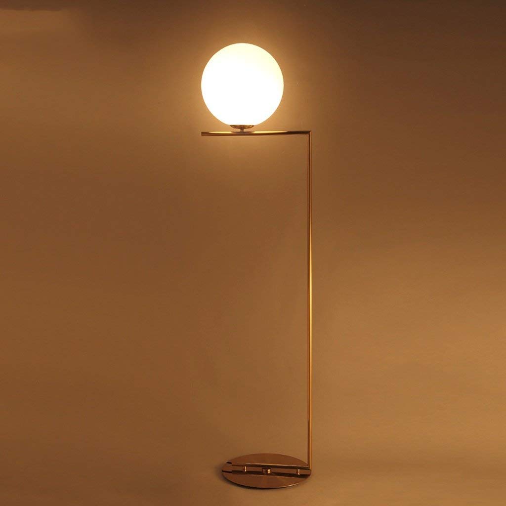 SED Floor Lamp-Led Creative Modern Personality Glass Ball Vertical Light Nordic Personality Bedroom Bedside Living Room Ball Floor Lamp Eye Protection Vertical Table Lamp