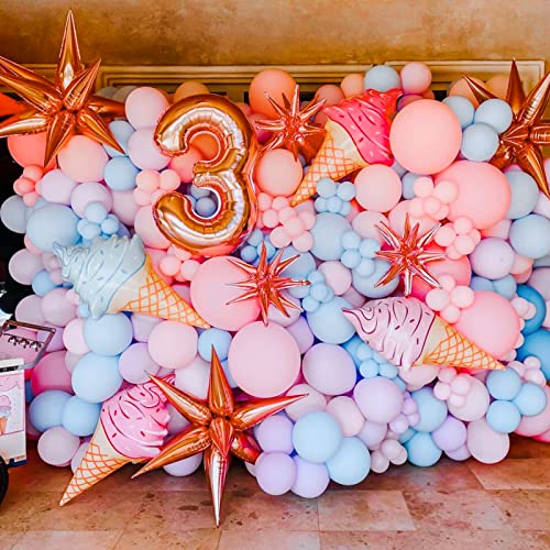 Image of PartyWoo Orange Star Spike Balloons 6pcs Explosion Foil Mylar Balloons | 27 22 Inch for Wedding Halloween Anniversary Birthday Baby Shower Fall Gender Reveal Graduation Party Decorations