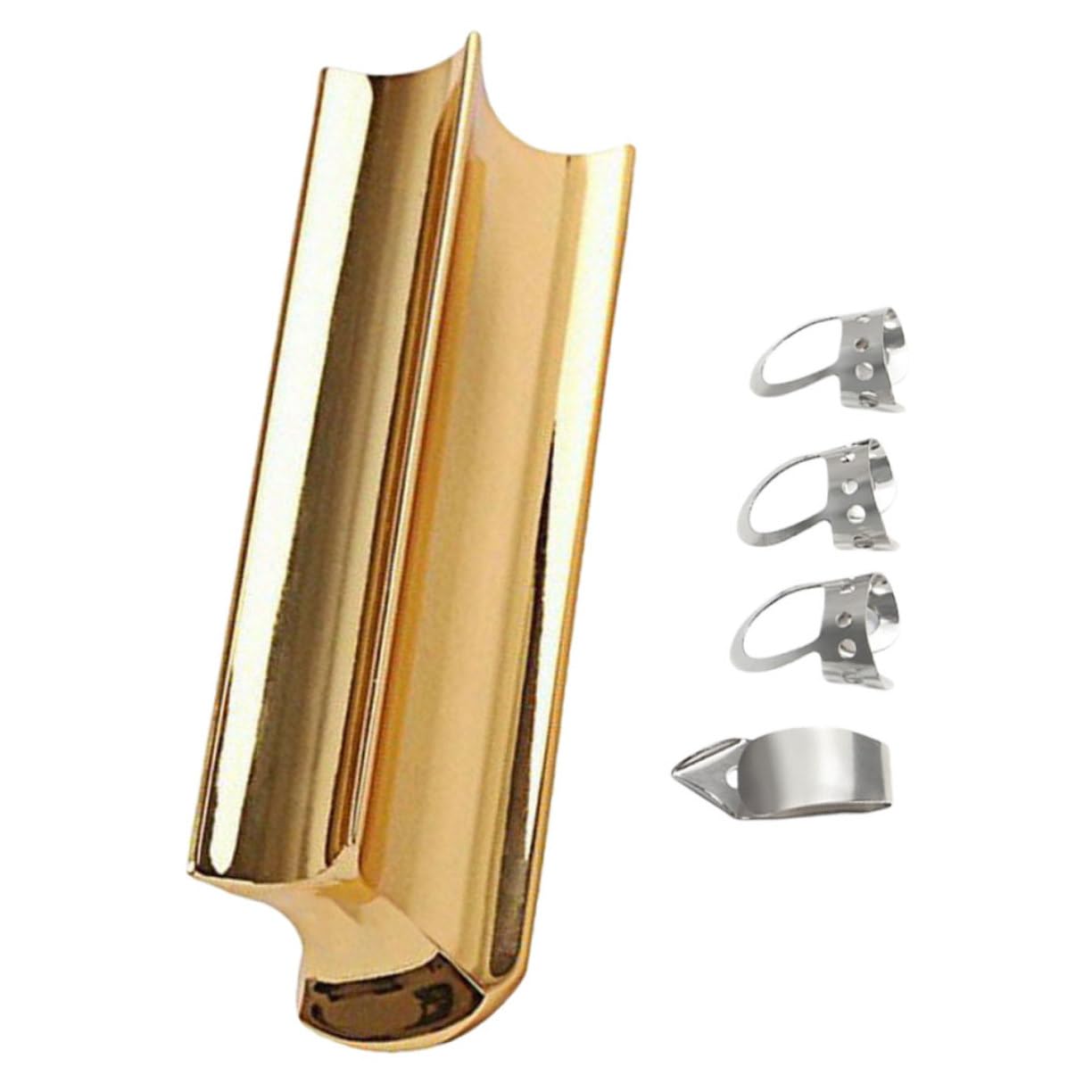 SHOWERORO Guitar Slides for Electric Metal Guitar Slides Tone Bar 76mm Round Tip Set Picks