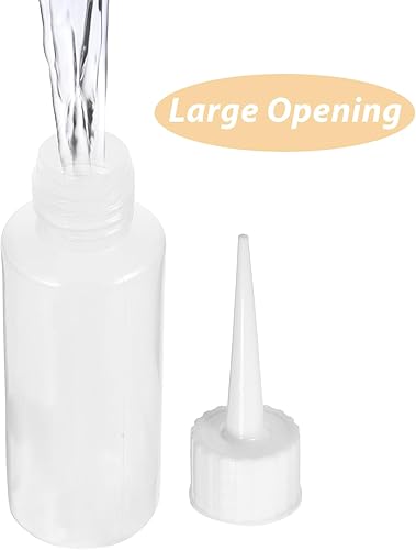 Miniatura 3 de EXCEART Botella aplicadora de punta de precisión, 4 unidades, 1.7 fl oz, botellas de gotero de líquido para apretar, pegamento líquido, aplicadores