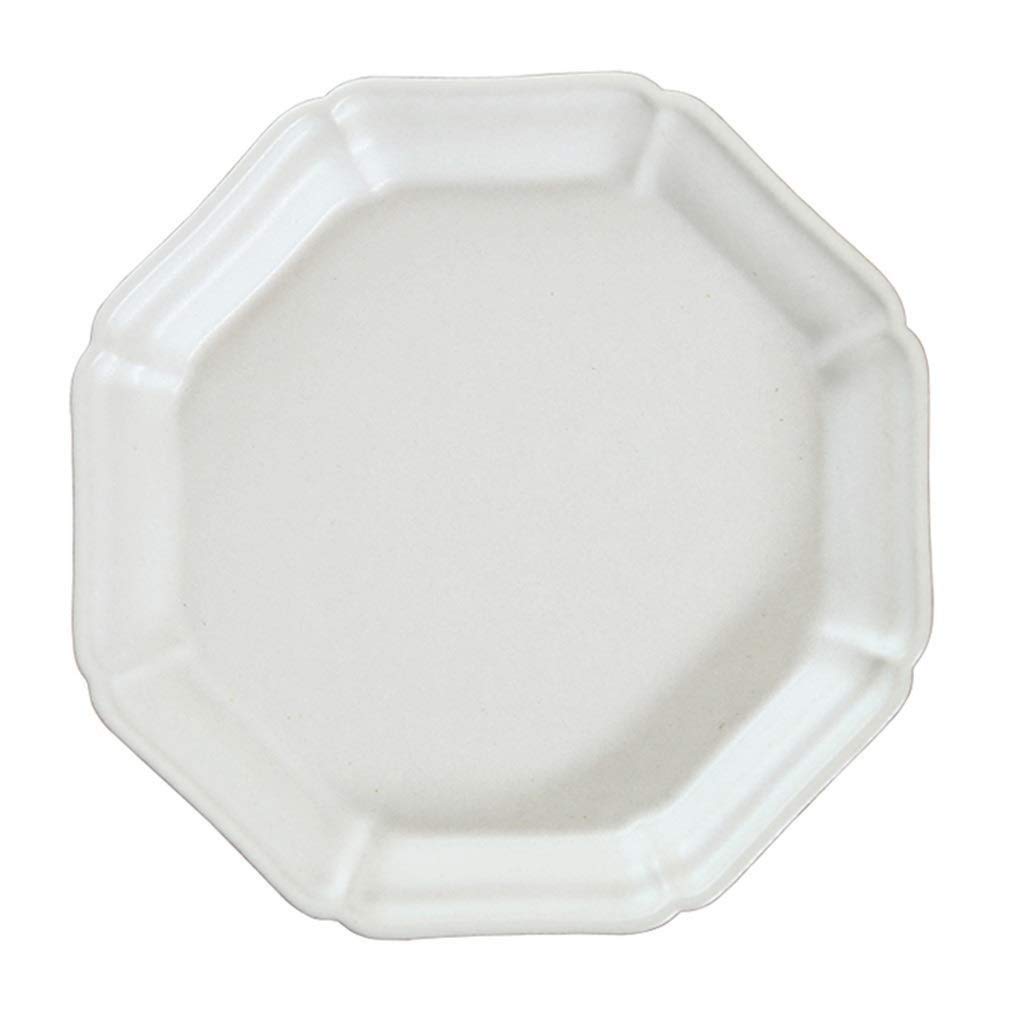NZPOST Perdurability Porcelain Dinner Plates, Natural White Dinnerware Dishfor Dinner And Salad, Restauran