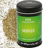 Hallingers Minze - Basis-Gewürz für Tabbouleh, Minzeis, Tee & Minz-Joghourt-Sauce (Dose) - Geschenkideen Weihnachten & Geschenke Adventskalender | Geburtstag Glückwunsch Neues Zuhause Jahrestag Freun