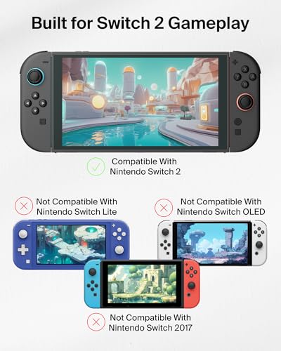 Image of Belkin TemperedGlass Screen Protector for Nintendo Switch 2 w /Blue Light Filter - 9H Hardness, Slim, Scratch-Resistant - Includes Easy Align Frame for Bubble Free Application - Gaming Essentials