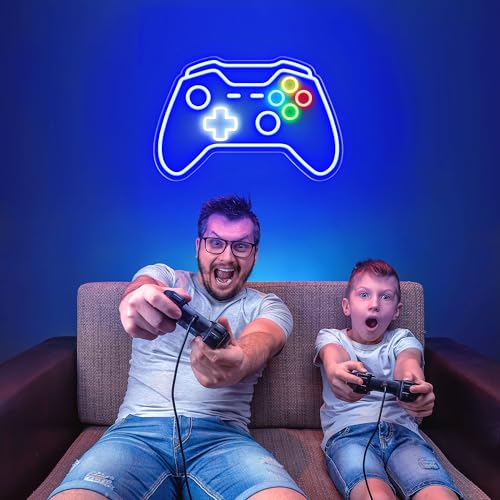 Image of Gamer Neon Sign, Gaming Neon Sign for Gamer Room Decor, Adjust Brightness Gaming Lights for Wall, Gaming Decor for Boys Bedroom and Video Game Room