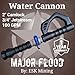 ESK Mining Major FLOOD Industrial Washdown Nozzle - 2 Inch Camlock Connection - High-Flow Handheld Water Monitor for Trash Pumps - Heavy Duty Solid Stream Sprayer - Made in USA (Black)