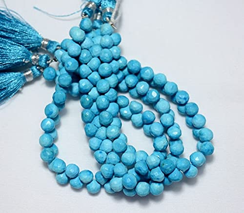 Turquoise chinoise perles oignon 7mm Howlite pour création de bijoux DIY