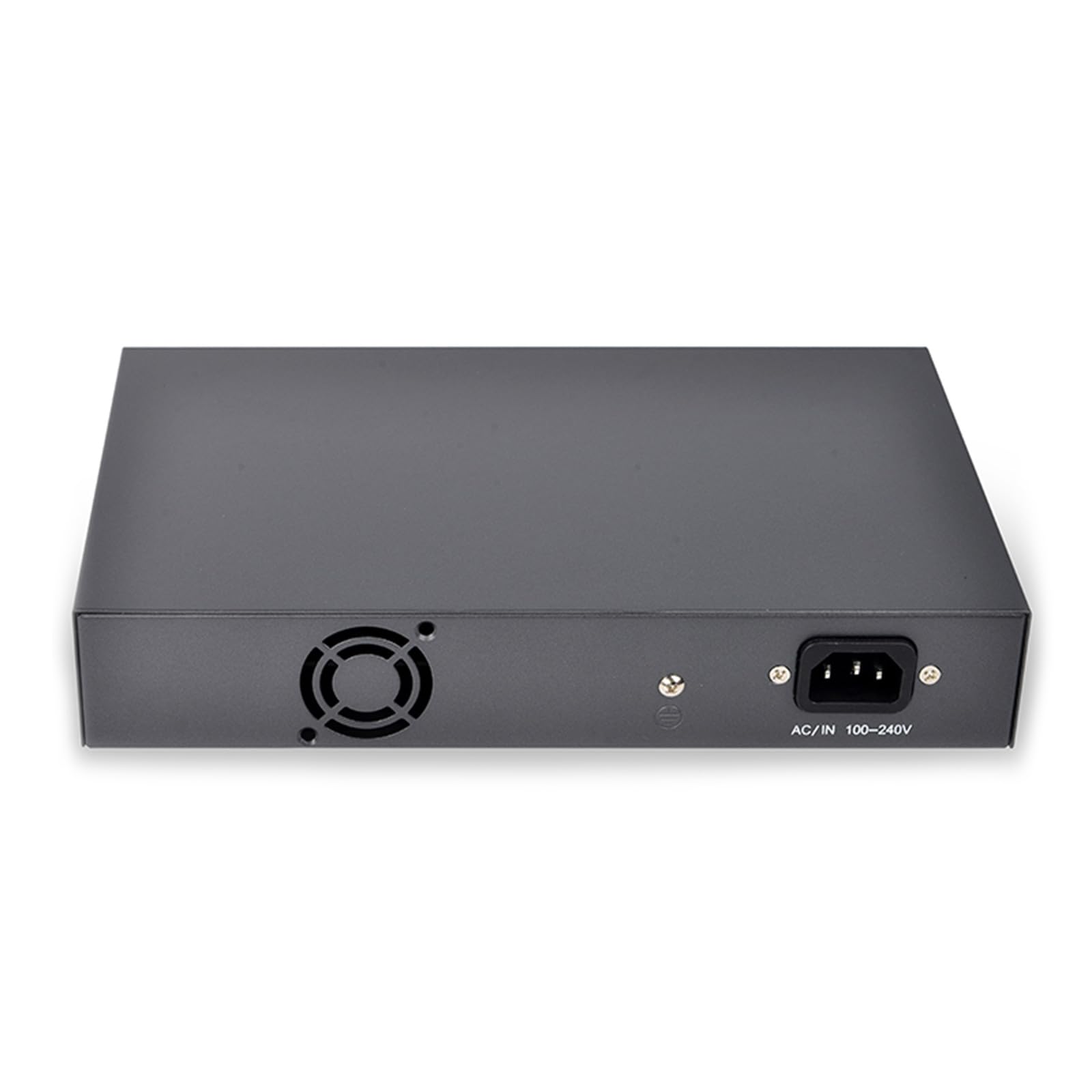 Switch Gigabit Power over Ethernet a 10 porte con alloggiamento in metallo, porta 8 x 1000 m e 2 uplinking, facile installazione, switch Power over Ethernet non gestito