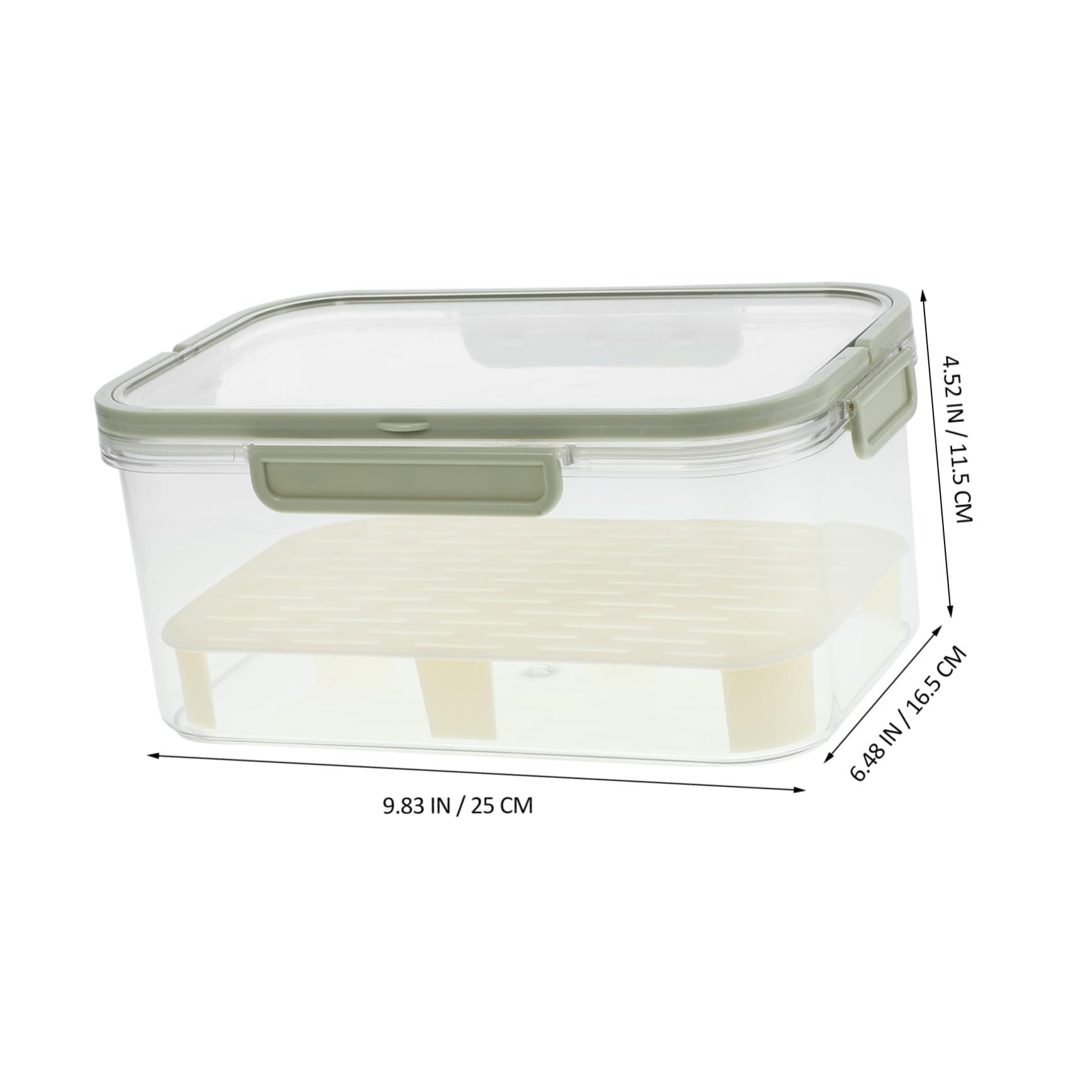 Alipis 2 Pezzi Più Croccante Deposito Alimentare Contenitori Di Cibo Vano Lunchbox Con Compartimento Contenitori Di Conservazione Degli Alimenti Congelatore Frigoriferi Contenitore Pp