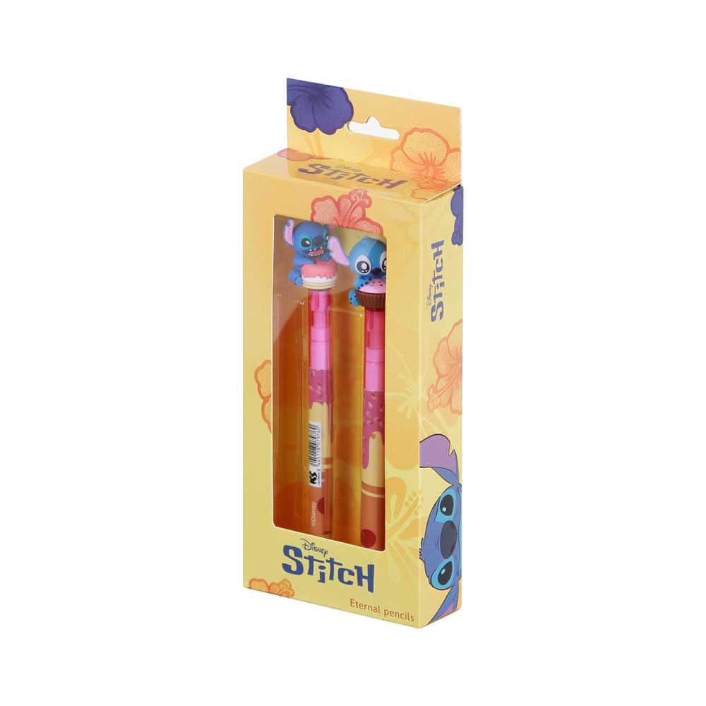 Disney Lilo and Stitch Mix-Pack of 2 Eternal Pencils, Yellow, 9.5 x 23 cm