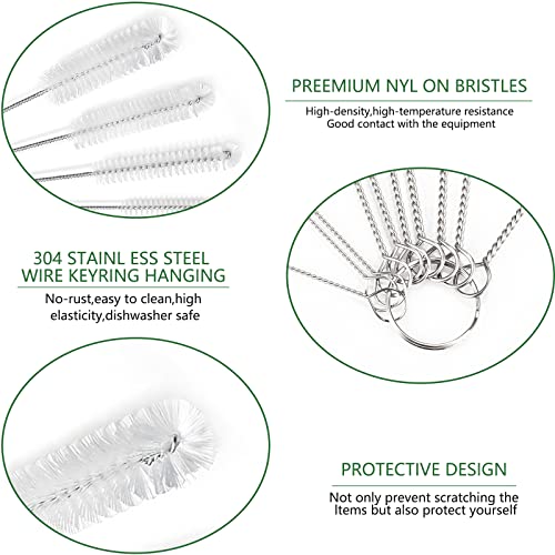 Image of CiaraQ Bottle Cleaning Brushes, 9.8 Inch Nylon Tube Brush Set