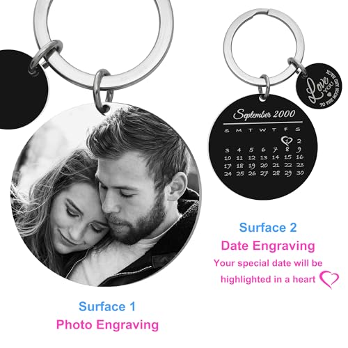 Queenberry SPN1047-BK-SPX1 Custom Keychain With Picture Personalized Photo Gift thumb #5