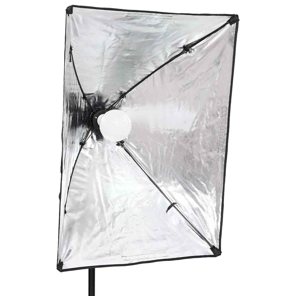 Juego de 2 luces de estudio profesionales con 2 softboxes de 40 x 60 cm, luz LED continua de 13 W, regulable con trípodes de 90 a 208 cm, ideal para fotografía, vídeo, retrato, producto e