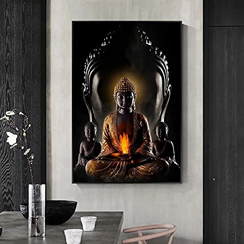 Bouddha statue toile pour remplacer vos murs vides par un décor zen
