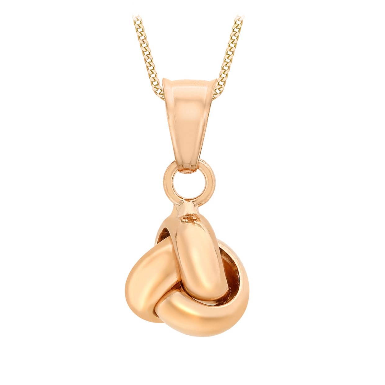 Collana Carissima In Oro Rosa 9kt Con Nodo | Catenina Curb 46 Cm | Gioiello Italiano Di Classe - 3