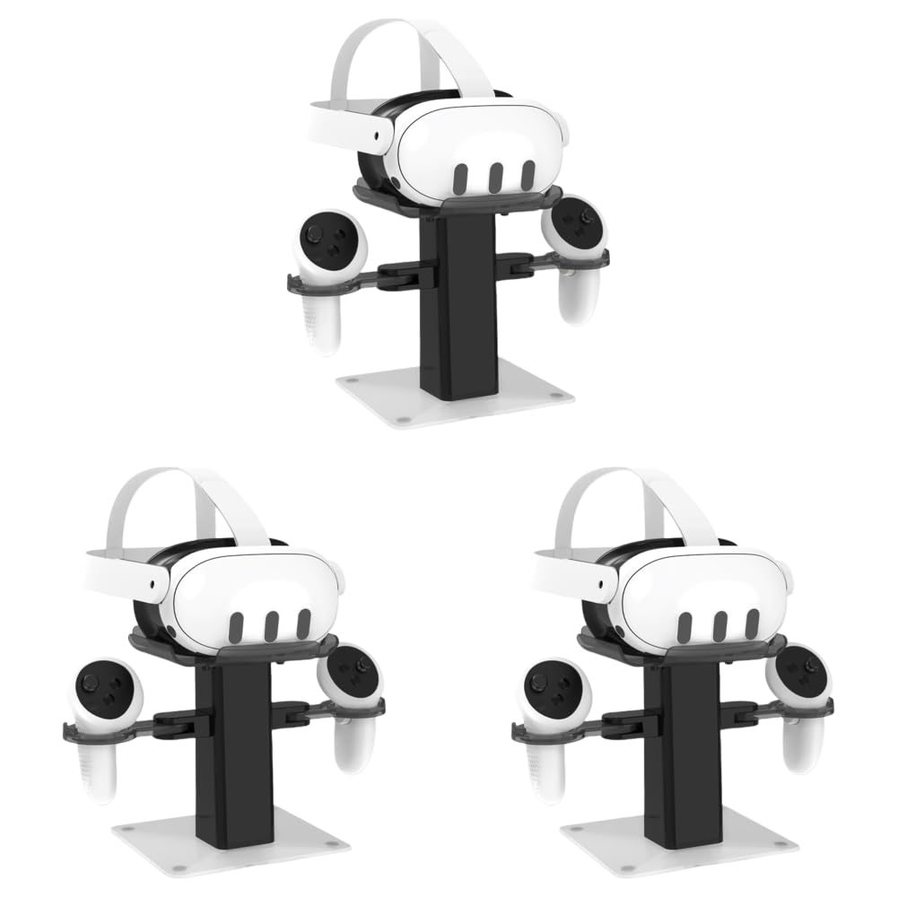 VR Ladestation mit RGB-Beleuchtung für Quest 3S, Headset-Ständer und Controller-Halterung