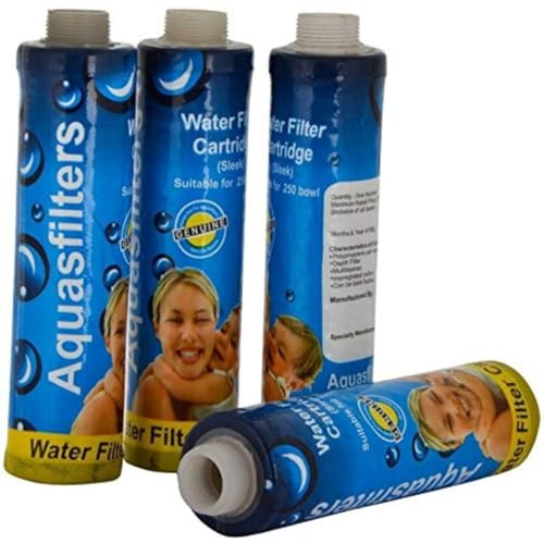 Image of CAPITAL庐 9 Inch Inline Carbon Water Filter Cartridge Pack of 4 | Threaded Activated Carbon Filter for RO Water Purifier | Compatible with All Domestic RO Systems, UV, UF, Water Filters