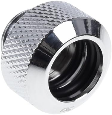 Alphacool Eiszapfen G1/4" HardTube Compression Fitting for Plexi (Acrylic) / Brass Hard Tubes, 13mm OD, Chrome, 6-Pack