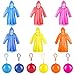 Produktbild MEIYIDAY Regenponcho Einweg, 6 Stück Bunt Notfall ,Regencape Poncho, Regenmäntel für Mann,Frau,Outdoor, Camping, Festivals, Gartenarbeit