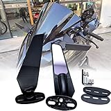 SKUNTUGUANG 2PCS Motorcycle Rearview Mirror Wind Wing Side Mirrors For KAWASAKI NINJA 250 300 400 650 H2 H4