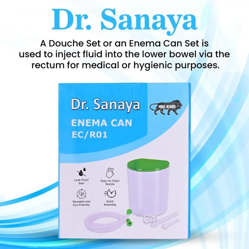 Image of 1.5L PVC Enema Kit - Reusable Bag with 5ft Hose, 5 Tips & Flow Control Valve - Home Colon Cleanse & Detox for Men & Women