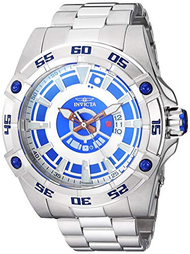 Invicta Men's Star Wars Stainless Steel Automatic-self-Wind Watch with Stainless-Steel Strap, Silver,...