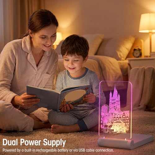 Lámpara 3D recargable USB LED para noche miniatura 4