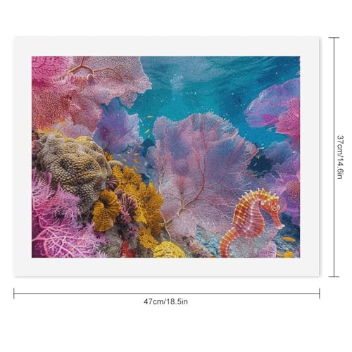 Kit de pintura por números para adultos principiantes lienzo digital óleo arrecife de coral 2
