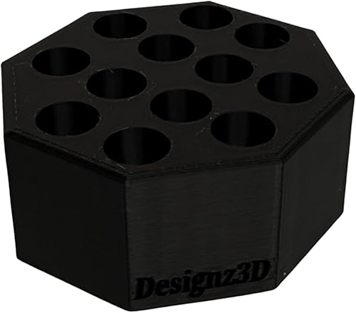 Organizador de escritorio para 510 cartuchos, bolígrafos y lápices - 12 espacios (negro)