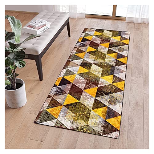 Tapis de Couloir Cuisine Passage 60x60cm antidérapant Lavable au Metre Coloré Géométrique Moderne Tapis pour Chambre Salon, Matière Polyester, Largeur 40 - 120cm Breit Cover