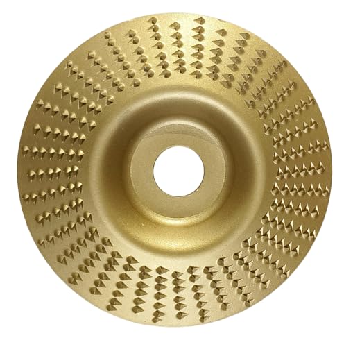 Image of Inditrust 4 Inch Wood Carving Disc Set, Angle Grinder Disc Grinding Wheel Shaping Disc 5 /8 Inch Bore Grinder For Woodworking, Fibreboard, Plywood, Plastic (Taper Shape)