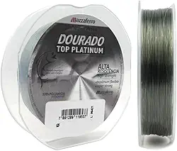 Linha de Pesca Dourado Top Platinum, Monofilamento, 0,60mm, 25,3kg, 200m, Alta Resistência