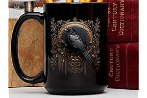 Crowe Coffee Mug - Witchy Vibes Black Crow Mug Tea Cups