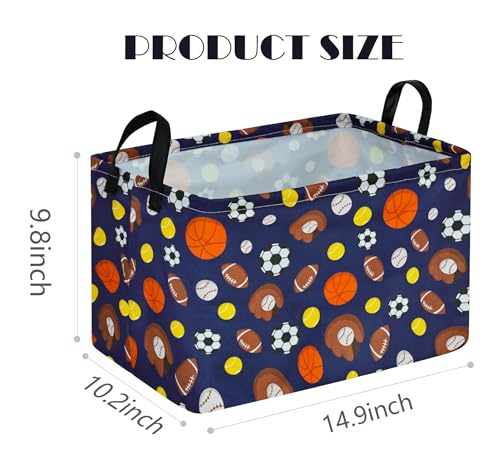 Image of MAIZMZ Kids Hamper Storage Bins Organizer Toy Box Laundry Basket Large Canvas Collapsible Chest for Home /Dorm /Kitchen /Pet /Office /Closet /Shelf /Gift Baskets